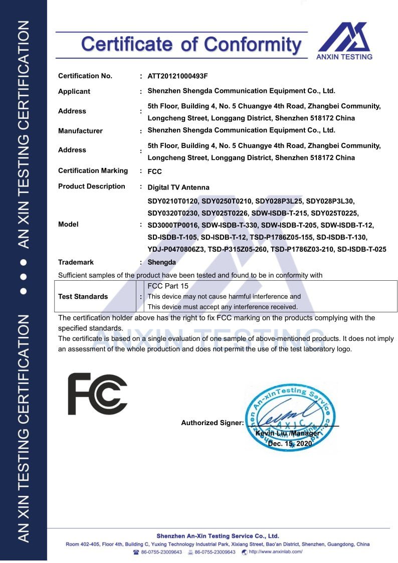 FCC Standards Certification