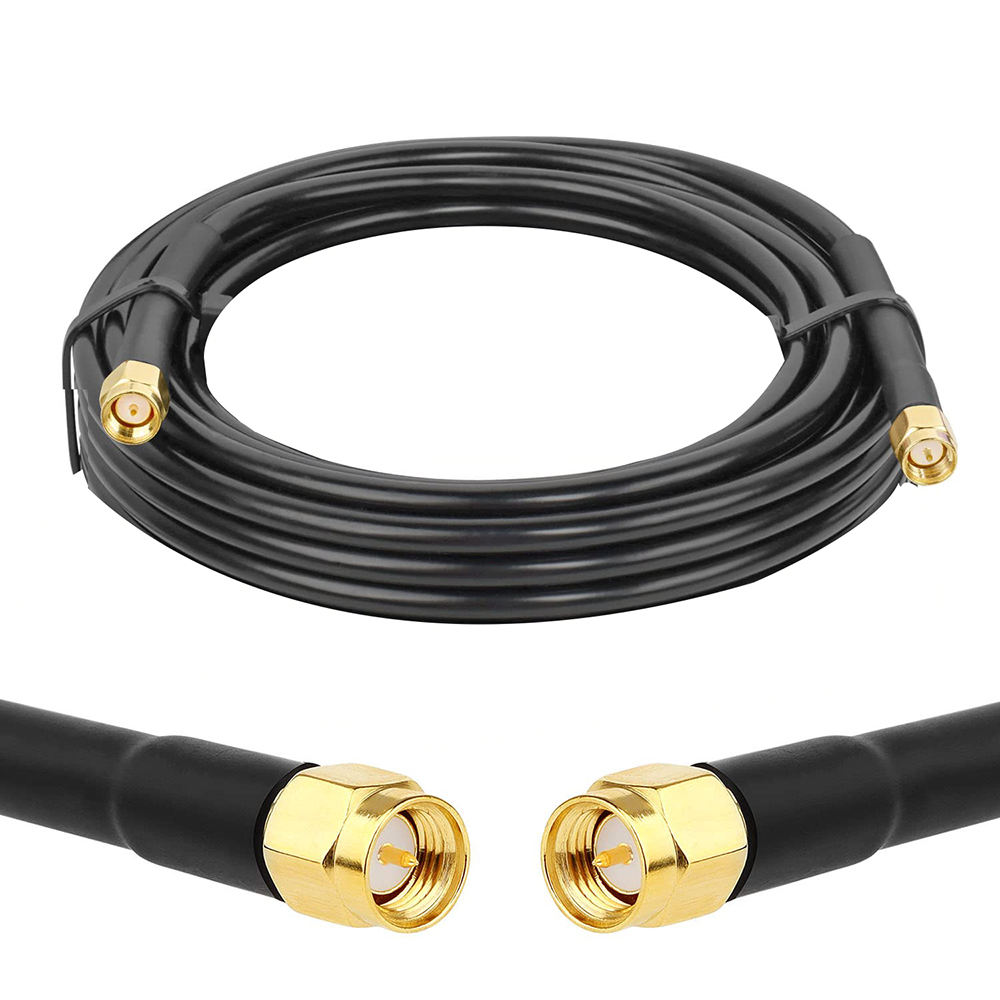 Coaxial Cable LMR200 SMA Male to Female RP-SMA Low Loss 50Ohm Pure Copper Antenna Adaptor RF Pigtail Cable Assembly