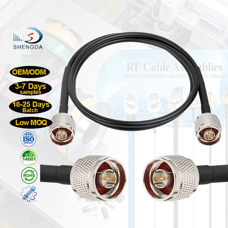 RG58 Coaxial Cable N Male to N Male RF Connectors Low Loss Pigtail Jumper RF Cable Assembly for Communication and Applications