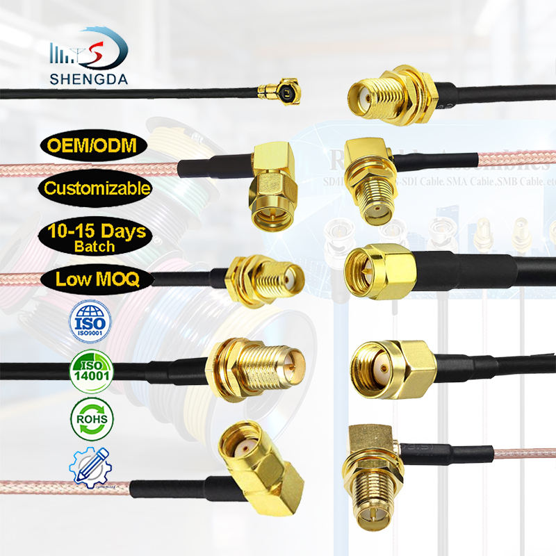 Coaxial Cable RG316 RG174 RG178 RG58 Pigtail Jumper Cable SMA RF Coax Cable Assembly Communication Cables
