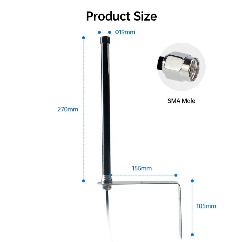 Waterproof Omnidirectional 698-2700MHz Screw Mount Bracket Fixed Outdoor Cellular IOT Lora WIFI 3G 4G LTE Fiberglass Antenna