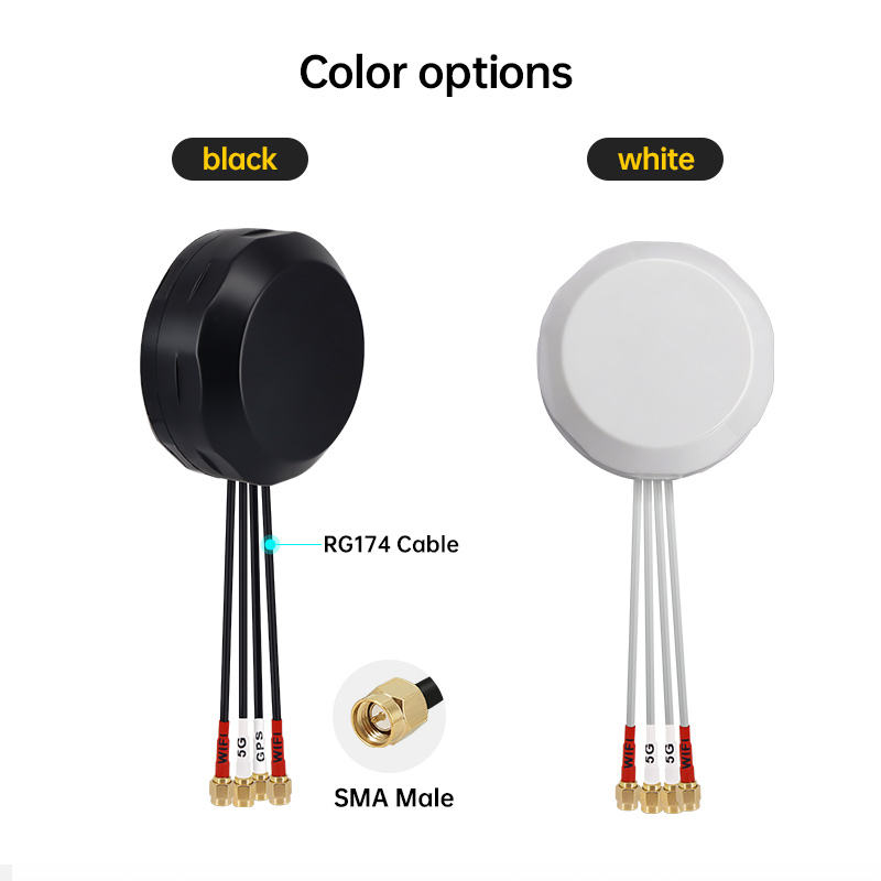 4 in 1 Omnidirectional IP67 Waterproof Outdoor Adhesive Combo Antenna WIFI GPS 4G LTE 5G Puck Combination Antenna