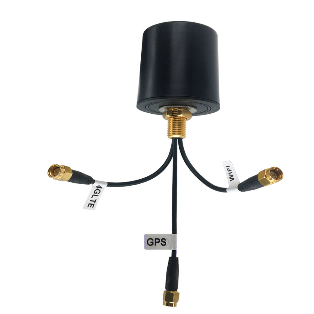 High Gain Waterproof Screw Mount Omnidirectional Outdoor 3 in 1 GPS + Wifi +GSM 3G 4G LTE 5G Combined Combo Antenna