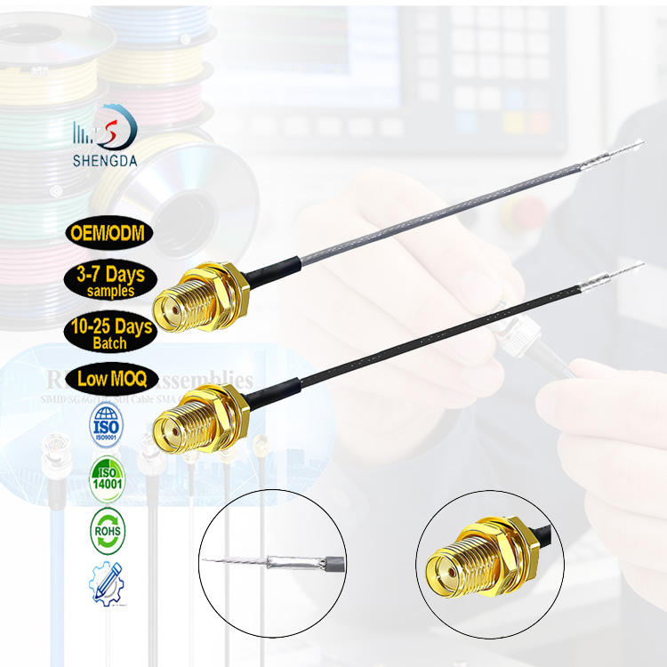 RF1.13 Coaxial Cable SMA Female Coax Cable Single-Head Adapter 15cm 1.13mm RG1.13 for U.FL Coax Cable
