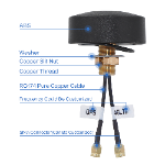 High Gain 28dBi 2-in-1 Screw Mount Omnidirectional 1575.42MHz/1602MHz Waterproof GPS+GSM WIFI 4G 5G MIMO Outdoor Combo Antenna