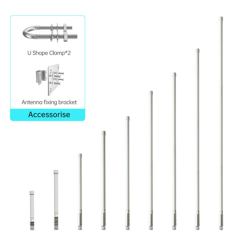 High Gain 12dBi 2400-2500MHz Long Range Waterproof Outdoor Omnidirectional 1200mm 2.4G WIFI FPR Fiberglass Antenna
