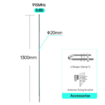Shengda High Gain 8dB 915MHz LoRa Outdoor Waterproof IP67 N Connector With Bracket Long Range OmniDirectional Fiberglass Antenna