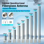 2400-2500MHz 3.5dBi Waterproof Omnidirectional Outdoor FRP Fiberglass Antenna Vertical Polarization for Base Station MIMO System