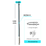 High Gain 12dBi 2400-2500MHz Long Range Waterproof Outdoor Omnidirectional 1200mm 2.4G WIFI FPR Fiberglass Antenna