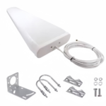 High Gain 11dbi LPDA Log Periodic Antenna Waterproof Directional 698-2700/3300-4000MHz Range for Indoor LTE 3G 4G Communication