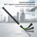 Outdoor Waterproof Fiberglass Gooseneck Antenna 360° Omnidirectional 3dBi Gain Low SWR Signal Stability Communication Antenna