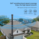 Dual Band 5dbi 2400-2500/5150-5850MHz Fiberglass Antenna OmniDirectional Communication Antenna Outdoor Waterproof WiFi Antenna