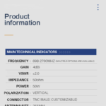 High Gain 698-2700MHz Wide Band 25cm Waterproof AP Omnidirectional Outdoor GSM 2.4G 3G 4G LTE Fiberglass Antenna