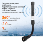 Outdoor Waterproof Fiberglass Gooseneck Antenna 360° Omnidirectional 3dBi Gain Low SWR Signal Stability Communication Antenna