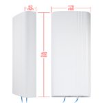 High Gain Indoor Directional 698–4000MHz Dual Polarization DAS LTE 4G 5G MIMO Panel Antenna