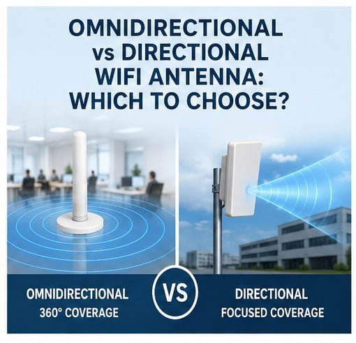 Omnidirectional vs Directional WiFi Antenna Comparison Comparison between omnidirectional and directional WiFi antennas