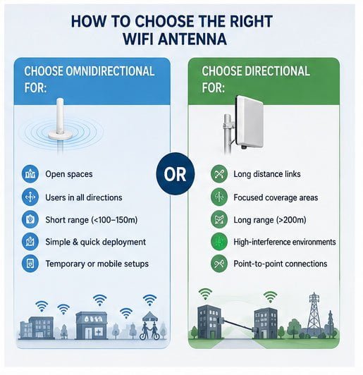 WiFi Antenna Advantages and Disadvantages Pros and cons comparison of WiFi antenna types