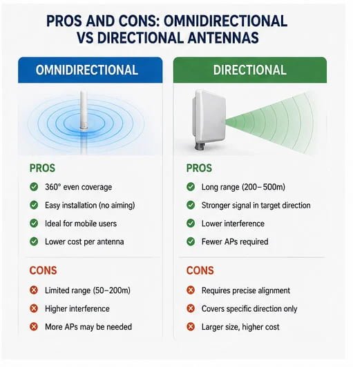 Omnidirectional vs Directional WiFi Antenna: Which to Choose?