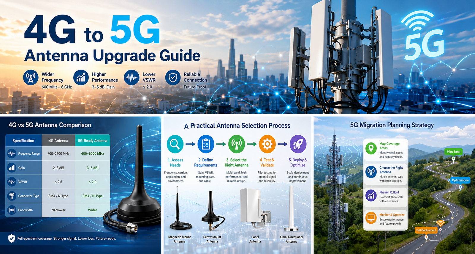 4G to 5G Migration: Antenna Selection Guide – How Do You Choose the Right One?