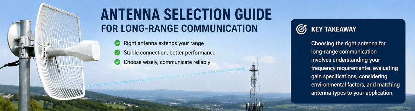 Long range communication antenna types Antenna selection guide for long range communication