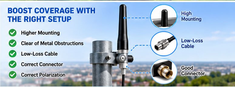 LoRa antenna setup