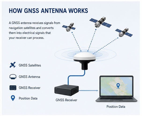 how GNSS antenna works GNSS antenna working principle