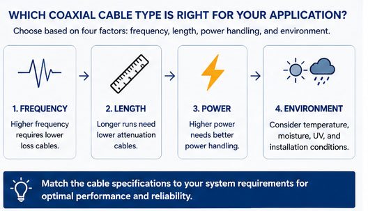 comprehensive coaxial cable chart complete cable type comparison