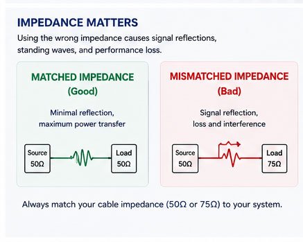 signal loss comparison between cable types cable performance comparison chart