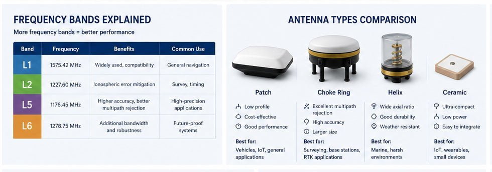 active and passive antenna comparison Active vs passive GNSS antenna