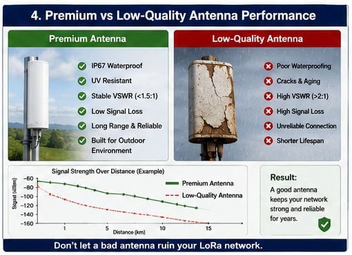 Antenna quality importance for LoRa and WiFi Antenna quality comparison