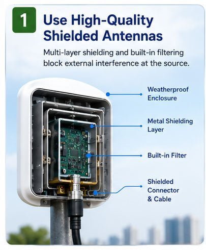 preventing signal interference in outdoor antennas outdoor antenna interference prevention