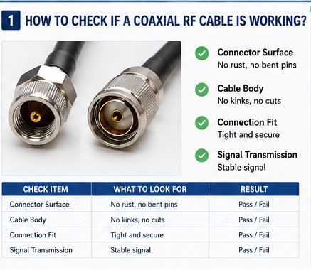 RF cable connector inspection Visual inspection of RF cable connectors