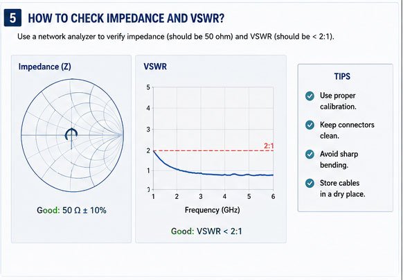VNA cable performance testing Vector network analyzer testing RF cable