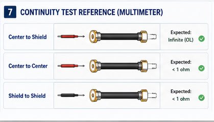 Measuring coaxial cable signal loss Signal loss measurement on RF cable