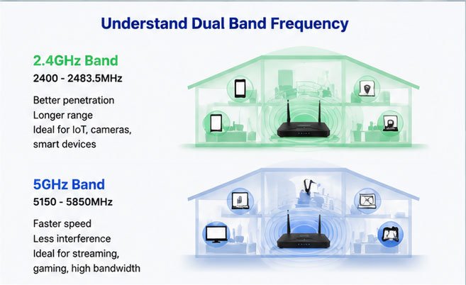 collection of top-performing dual band WiFi antennas with different gain levels and mounting options