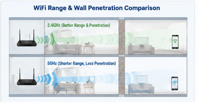 Modern dual-band router setup in 2026 home environment