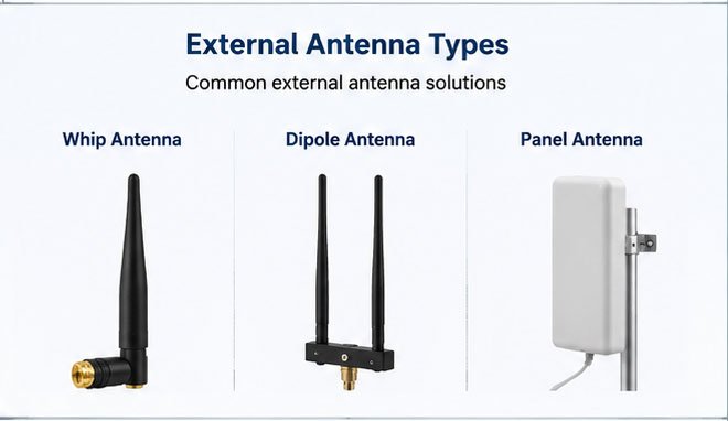 antenna selection matrix comparing application types to antenna recommendations