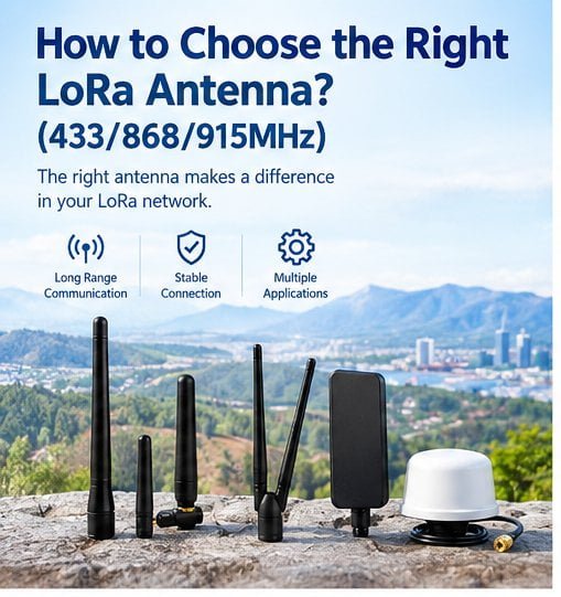 Choosing the right LoRa antenna for 433/868/915MHz applications LoRa antenna frequencies and types