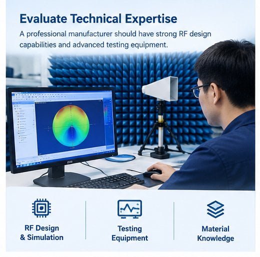 Evaluating a custom antenna manufacturer's capabilities evaluating custom antenna manufacturers