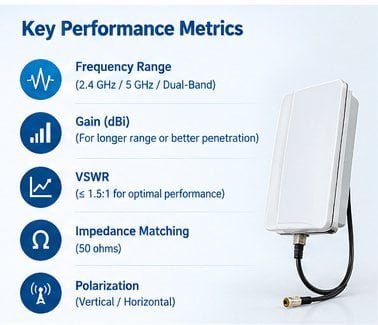 High-gain directional industrial WiFi antenna