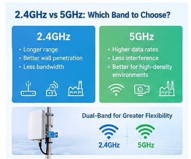 WiFi antenna in a smart factory environment
