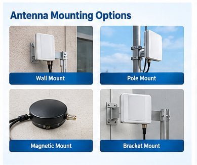 IP67-rated outdoor industrial WiFi antenna