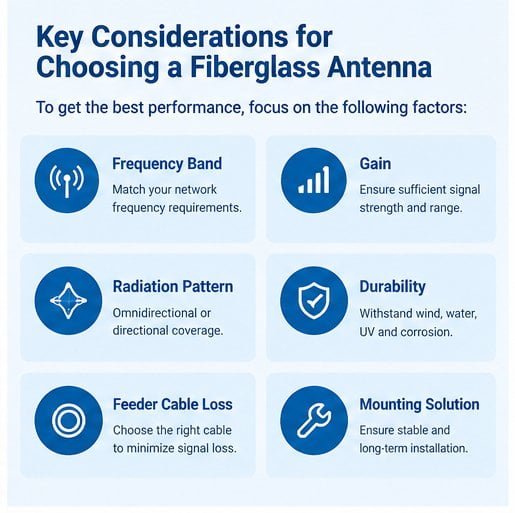 Key considerations for selecting a fiberglass antenna for outdoor communication Selecting the right fiberglass antenna for outdoor communication