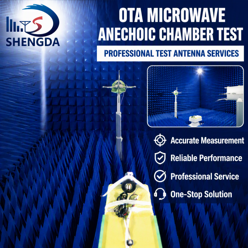 Microwave Anechoic Chamber Test 433mhz-6G Antenna Testing Service In-House VSWR Radiation Pattern Measurement for Antenna R&D